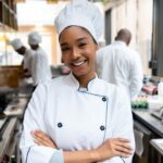 chef in hotel restaurant kitchen